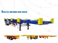 New Design Hot Sale Skeleton Semi Trailer for 20ft 40ft, Container Transprot Truck Trailer