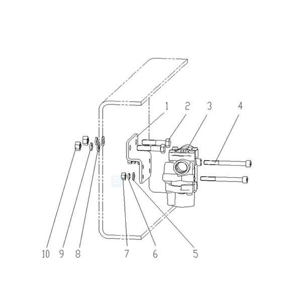 Conjunto de válvula de solenoide ABS (partes de eje trasero)