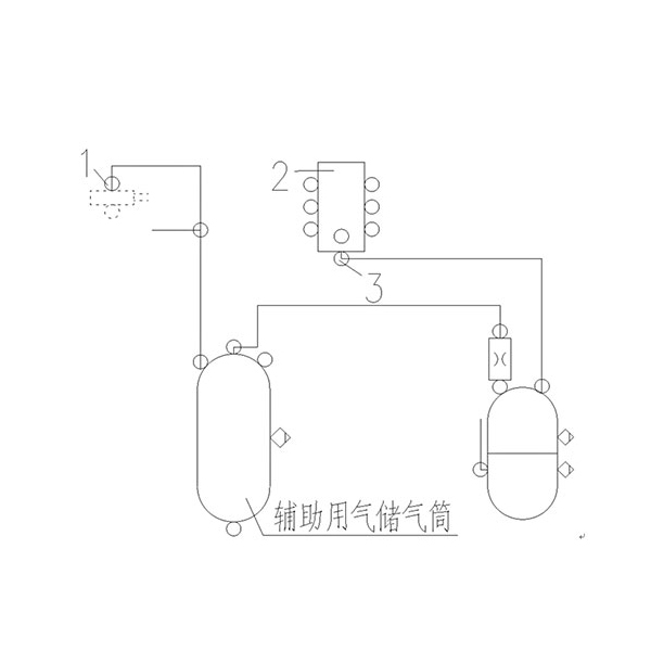 Aumentador de presión del embrague y el gas auxiliar fuente gas módulo